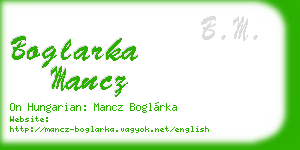 boglarka mancz business card