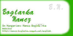 boglarka mancz business card